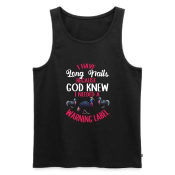 Cassowary - Men's Premium Organic Tank Top - black - Front - AI Model Male 178 light (178cm)