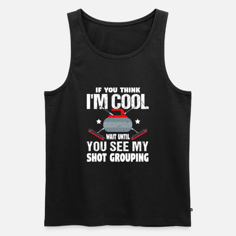 Curling - Männer Premium Bio Tank Top - Schwarz