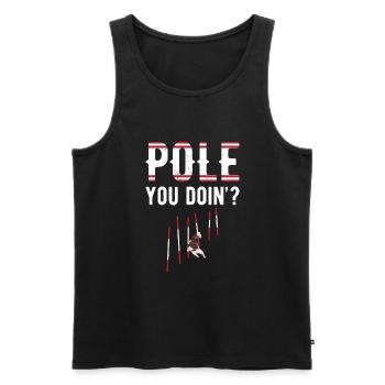 Canine Dog Agility - Men's Premium Organic Tank Top - black - Front - AI Model Male 178 light (178cm)