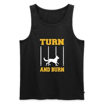 Canine Dog Agility - Men's Premium Organic Tank Top - black - Front - AI Model Male 178 light (178cm)