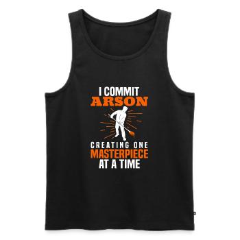 Glass blowing Glassblower - Männer Premium Bio Tank Top - Schwarz - Vorne - AI Model Male 178 light (178cm)