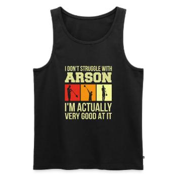 Glass blowing Glassblower - Männer Premium Bio Tank Top - Schwarz - Vorne - AI Model Male 178 light (178cm)