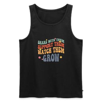 Peer Support Specialist PSS - Männer Premium Bio Tank Top - Schwarz - Vorne - Michal (187cm)