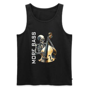 Skeleton plays double bass - Men's Premium Organic Tank Top - black - Front - Michal (187cm)