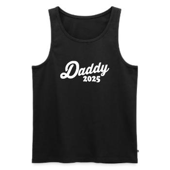 Daddy 2025 - Débardeur bio Premium Homme - noir - Devant - AI Model Male 178 light (178cm)