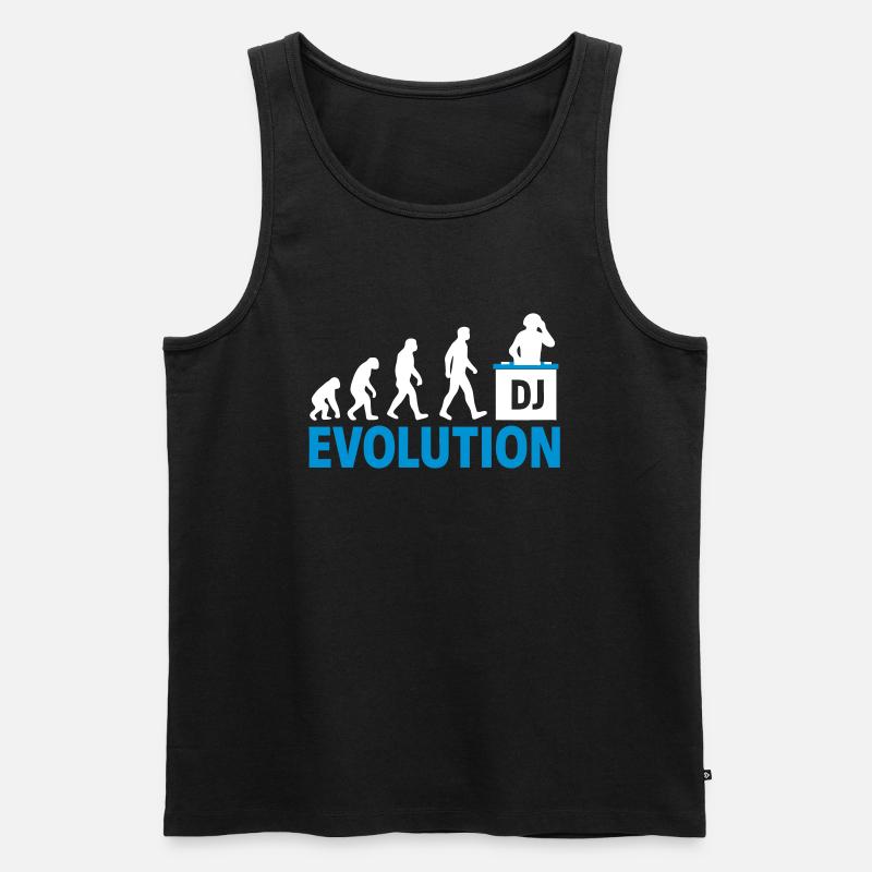 DJ Evolution Musikliebhaber Design - Männer Premium Bio Tank Top - Schwarz