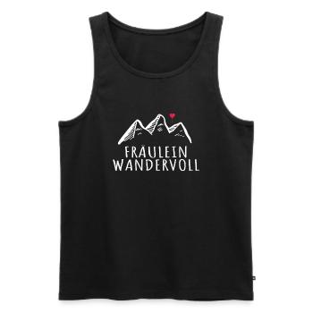 Fräulein Wandervoll Wander Woman Hobby Berge - Männer Premium Bio Tank Top - Schwarz - Vorne - Michal (187cm)