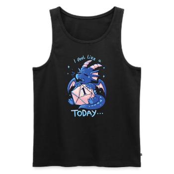 I Feel Like a 1 Today - Men's Premium Organic Tank Top - black - Front - Michal (187cm)