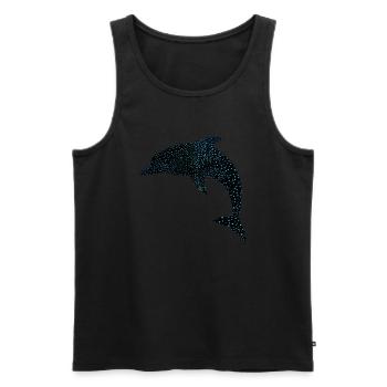 Niedlicher Delphin Mignon Dauphin - Débardeur bio Premium Homme - noir - Devant - AI Model Male 178 light (178cm)