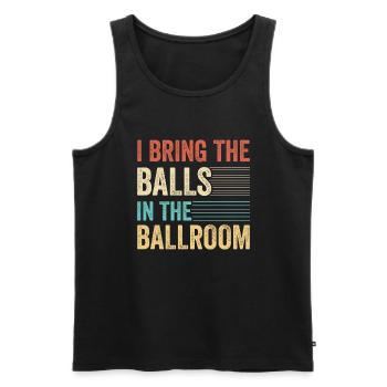 Dancing Slogan Ballroom Couple Dance Dance Floor - Men's Premium Organic Tank Top - black - Front - AI Model Male 178 light (178cm)