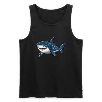 Requin-baleine - Géant de l’océan - Débardeur bio Premium Homme - noir - Devant - AI Model Male 178 light (178cm)
