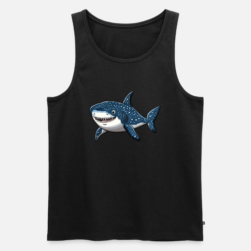 Walhai - Ozeanriese - Männer Premium Bio Tank Top - Schwarz