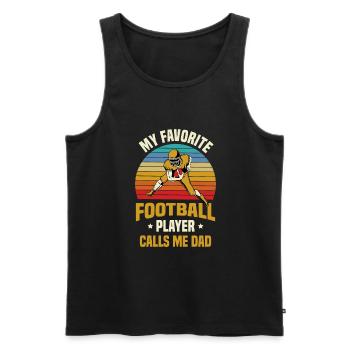 Joueur de football américain Sports American Football - Débardeur bio Premium Homme - noir - Devant - AI Model Male 178 light (178cm)