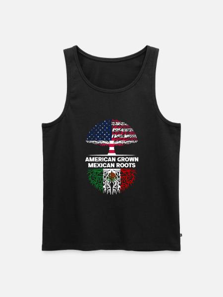 American grown Mexican Roots Mexico - Men's Premium Organic Tank Top - black