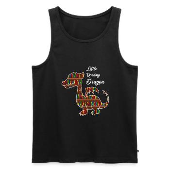 Bücher Lesen Leseratte Bücherwurm Lesefan - Männer Premium Bio Tank Top - Schwarz - Vorne - AI Model Male 178 light (178cm)