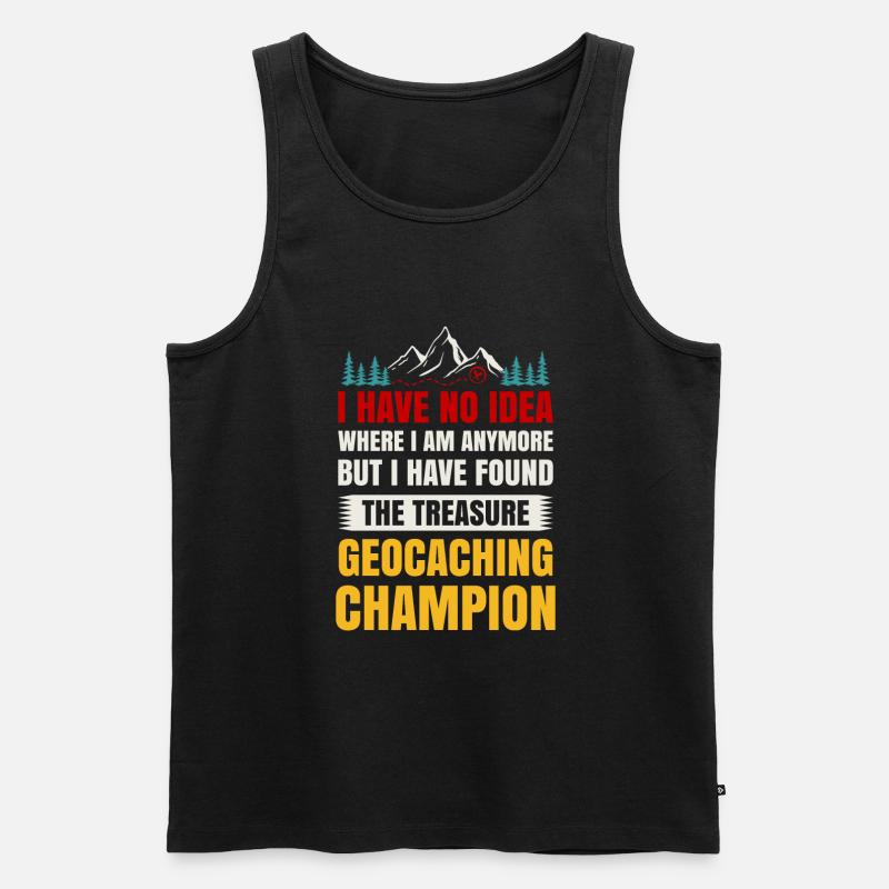 Schnitzeljagd Geocacher Abenteuer Geocaching - Männer Premium Bio Tank Top - Schwarz