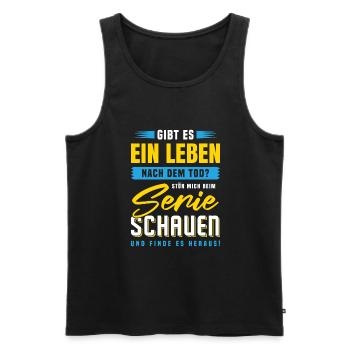 TV Schauen Film Abend Serie Gucken Serie - Männer Premium Bio Tank Top - Schwarz - Vorne - AI Model Male 178 light (178cm)