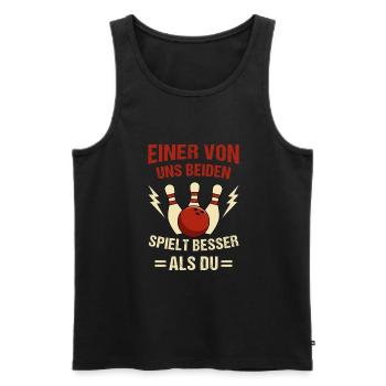 Bowling Pin Bowlingkugel Bowlingspieler Sport - Männer Premium Bio Tank Top - Schwarz - Vorne - Michal (187cm)