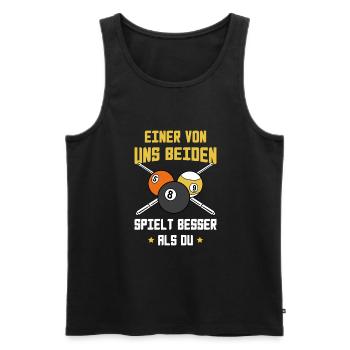 Billardkugeln Sport Pool Kneipensport Billard - Männer Premium Bio Tank Top - Schwarz - Vorne - Michal (187cm)