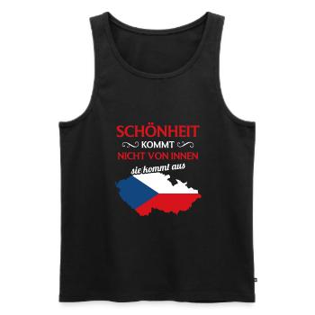 Nationalität Sportmannschaft Fan Tschechien - Männer Premium Bio Tank Top - Schwarz - Vorne - Michal (187cm)