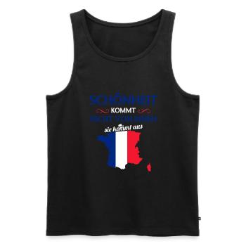 Nationalität Sportmannschaft Fan Frankreich - Männer Premium Bio Tank Top - Schwarz - Vorne - Michal (187cm)