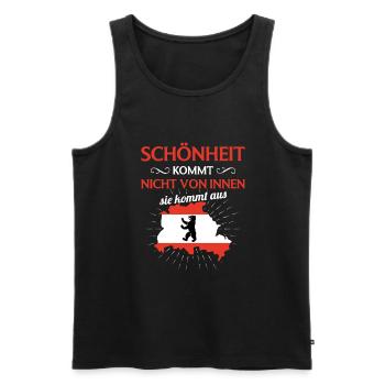 Berliner Wappen Hauptstadt Heimat Berlin - Männer Premium Bio Tank Top - Schwarz - Vorne - Michal (187cm)