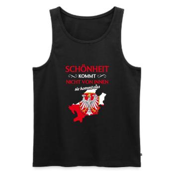 Wappen Frankfurter Adler Hessen Frankfurt - Männer Premium Bio Tank Top - Schwarz - Vorne - Michal (187cm)