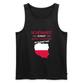 Nationalität Sportmannschaft Fan Polen - Männer Premium Bio Tank Top - Schwarz - Vorne - Michal (187cm)