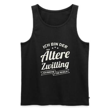 Zwillingsgeschwister Zwillingskinder Zwillinge - Männer Premium Bio Tank Top - Schwarz - Vorne - Michal (187cm)