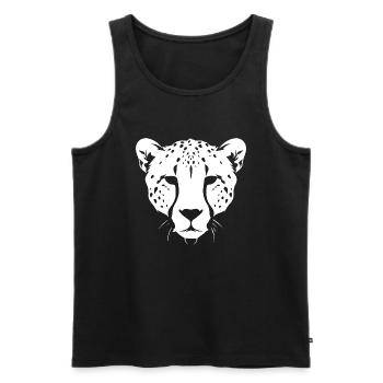 Gepard - Männer Premium Bio Tank Top - Schwarz - Vorne - Michal (187cm)