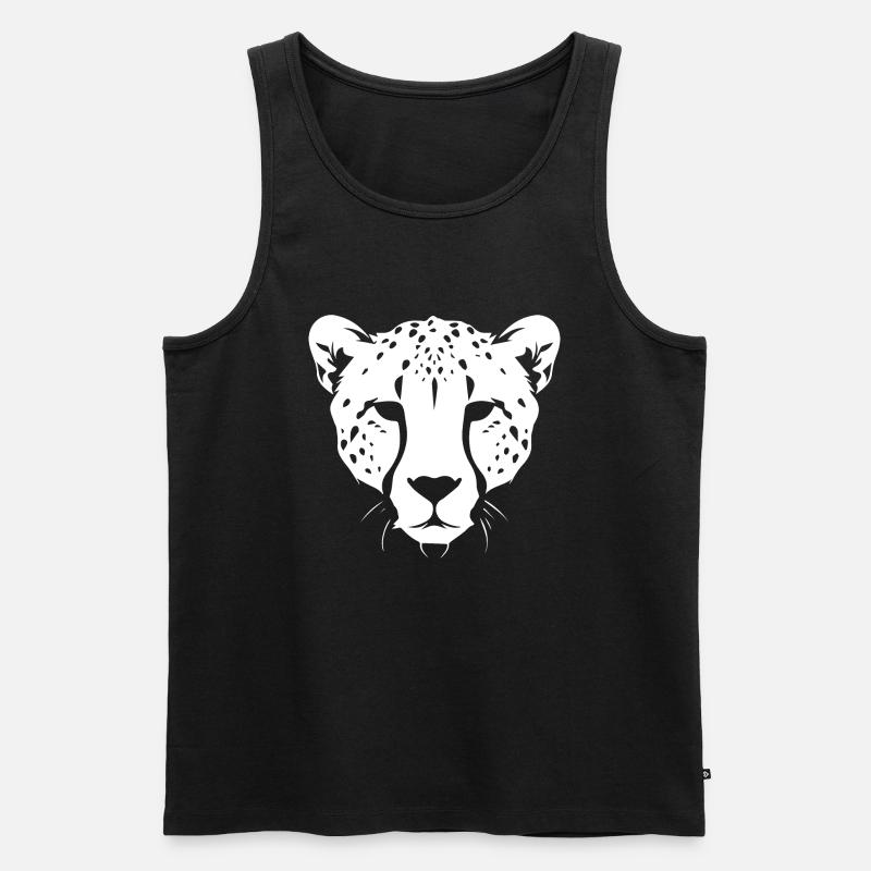 Gepard - Männer Premium Bio Tank Top - Schwarz