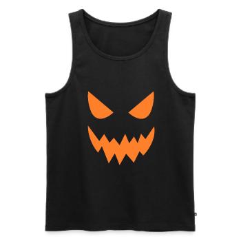 Halloween Grimace Halloween Costume Pumpkin Face - Men's Premium Organic Tank Top - black - Front - AI Model Male 178 light (178cm)