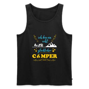 Camping Really Happy Camper Cadeau Homme - Débardeur bio Premium Homme - noir - Devant - Michal (187cm)