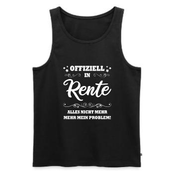 Officiellement à la retraite, tout n’est plus mon problème - Débardeur bio Premium Homme - noir - Devant - Michal (187cm)