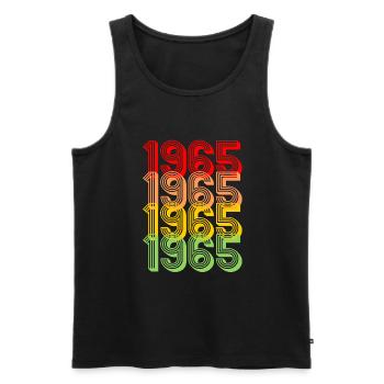 1965 Vintage Retro Birth Year 1965 60th Birthday - Men's Premium Organic Tank Top - black - Front - AI Model Male 178 light (178cm)