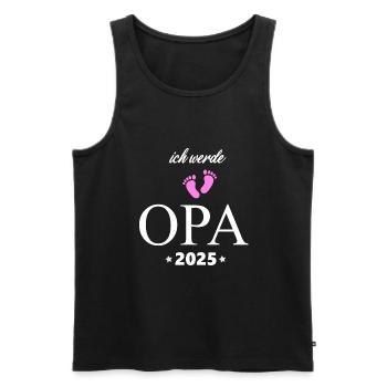 Ich werde Opa 2025 werdender Opa in 2025 Schwanger - Männer Premium Bio Tank Top - Schwarz - Vorne - AI Model Male 178 light (178cm)