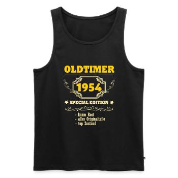1954 Vintage Car 70th Birthday Gift Vintage 1954 - Men's Premium Organic Tank Top - black - Front - AI Model Male 178 light (178cm)