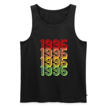 Jahrgang 1995 Geschenk 30.Geburtstag geboren 1995 - Männer Premium Bio Tank Top - Schwarz - Vorne - Michal (187cm)