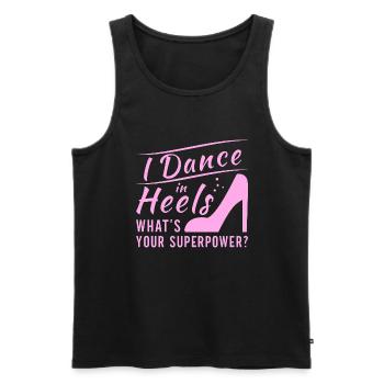 Dance Training Ballroom Couple Dance - Men's Premium Organic Tank Top - black - Front - AI Model Male 178 light (178cm)