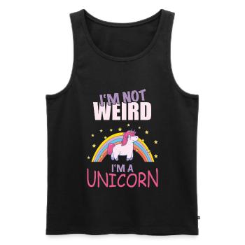 I'm not funny I'm a unicorn - Men's Premium Organic Tank Top - black - Front - AI Model Male 178 light (178cm)
