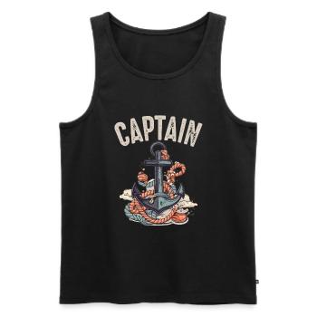 rafting, canotage, montagne, navigation de plaisance - Débardeur bio Premium Homme - noir - Devant - Michal (187cm)