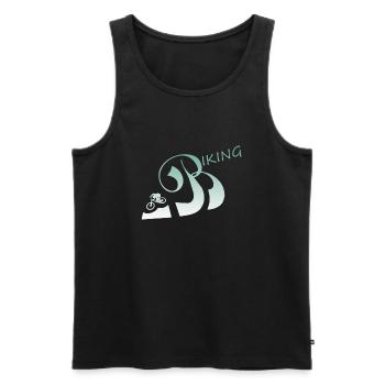 Fahrrad Bmx Mtb Biken - Männer Premium Bio Tank Top - Schwarz - Vorne - Michal (187cm)