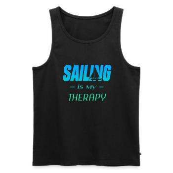 Segeln Sailing Sail - Männer Premium Bio Tank Top - Schwarz - Vorne - Michal (187cm)