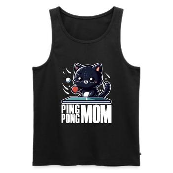 Table Tennis Katze Pingpong Black Cat Mom Outfit - Débardeur bio Premium Homme - noir - Devant - Michal (187cm)
