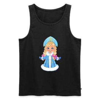 Ded Moroz Snegurotschka russischer Weihnachtsmann - Männer Premium Bio Tank Top - Schwarz - Vorne - AI Model Male 178 light (178cm)