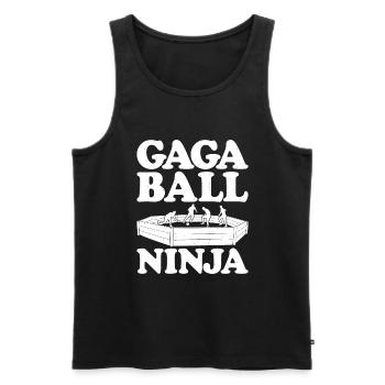 Gaga Ball Dodgeball Gagaball Player Gaga Ball - Men's Premium Organic Tank Top - black - Front - Michal (187cm)