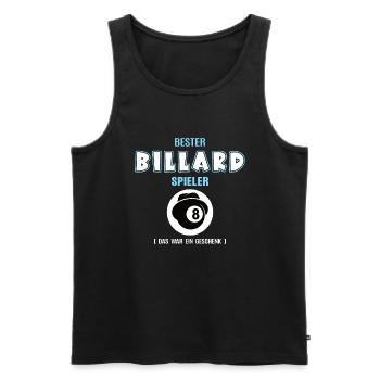 Billard Spieler Billarder Bester Billardspieler - Männer Premium Bio Tank Top - Schwarz - Vorne - AI Model Male 178 light (178cm)