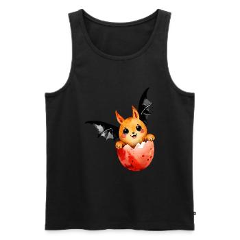 Bat Easter Watercolor - Men's Premium Organic Tank Top - black - Front - Michal (187cm)