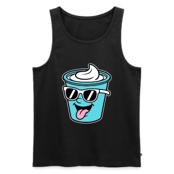 Cups Crème Frech Yoghurt Cream Cream Cream Pudding - Men's Premium Organic Tank Top - black - Front - AI Model Male 178 light (178cm)