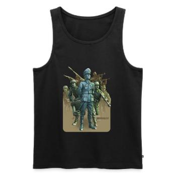 Soldats allemands de la Seconde Guerre mondiale - Débardeur bio Premium Homme - noir - Devant - AI Model Male 178 light (178cm)